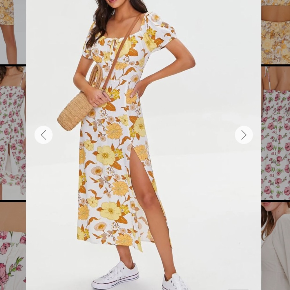 Yellow/Brown floral dress